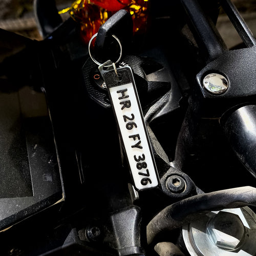 Personalized Vehicle Number Keychain
